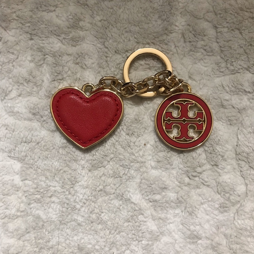 Tory Burch Red Heart Keychain
